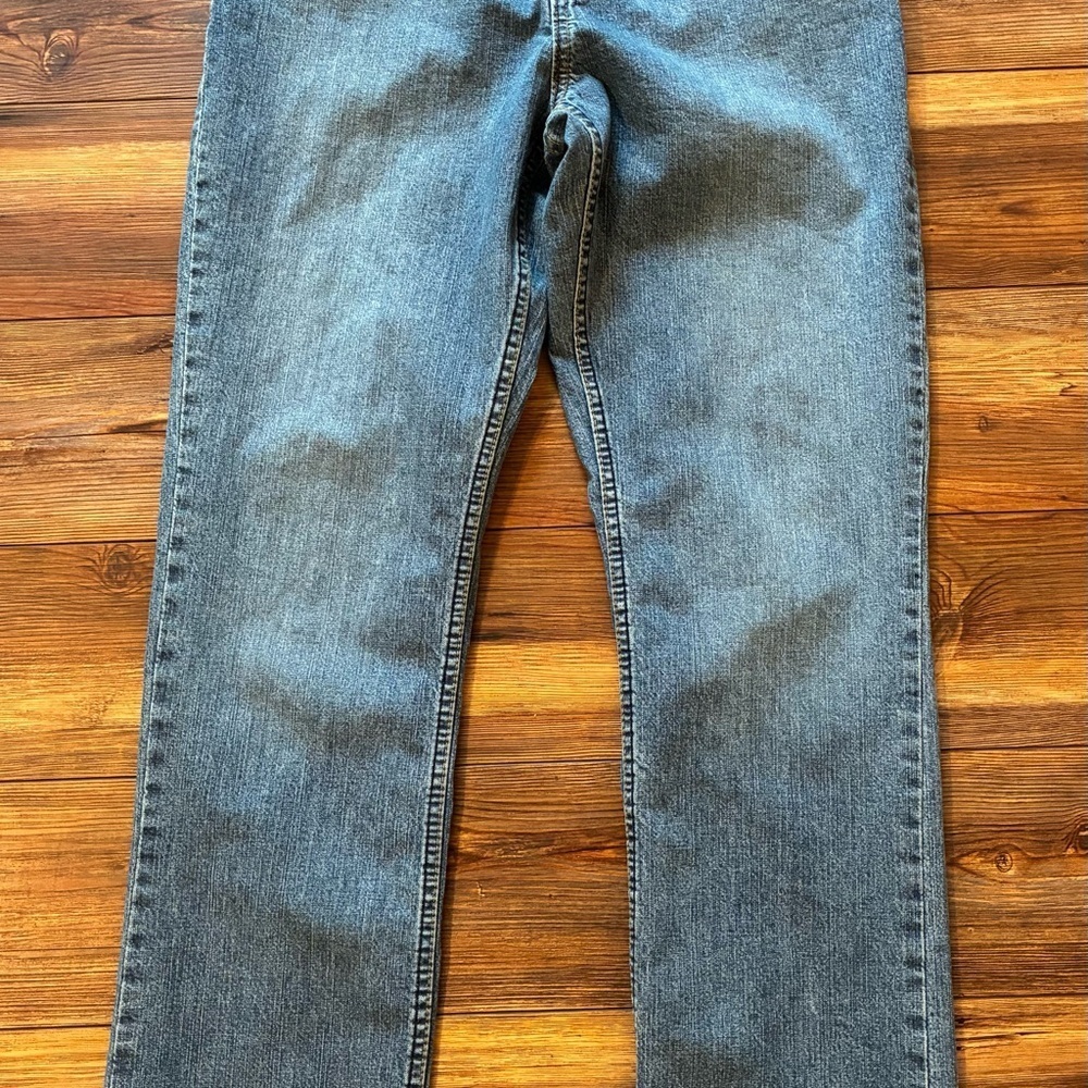 Y2K Levi Strauss Signature Jeans 10M Mid Rise Straight Leg Blue Stretch Denim - Picture 1 of 11